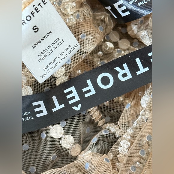 Retrofete Raes Sheer Embellished Long Sleeve Size Small - Picture 17 of 17